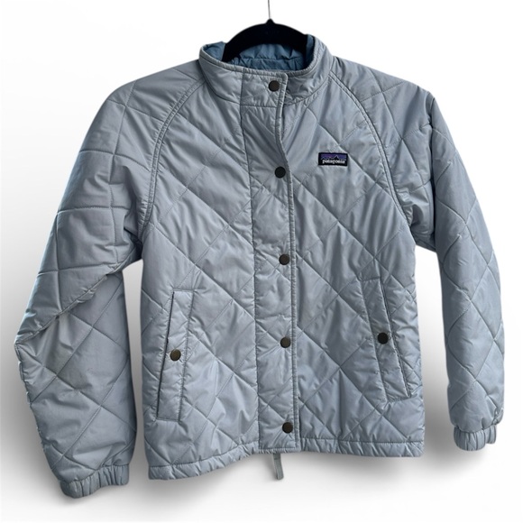 Patagonia Quilted Jacket in Light Blue / GrayYouth Size Medium